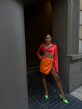 Tulum Mini Skirt Orange