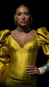 Solarino Dress Mustard Yellow