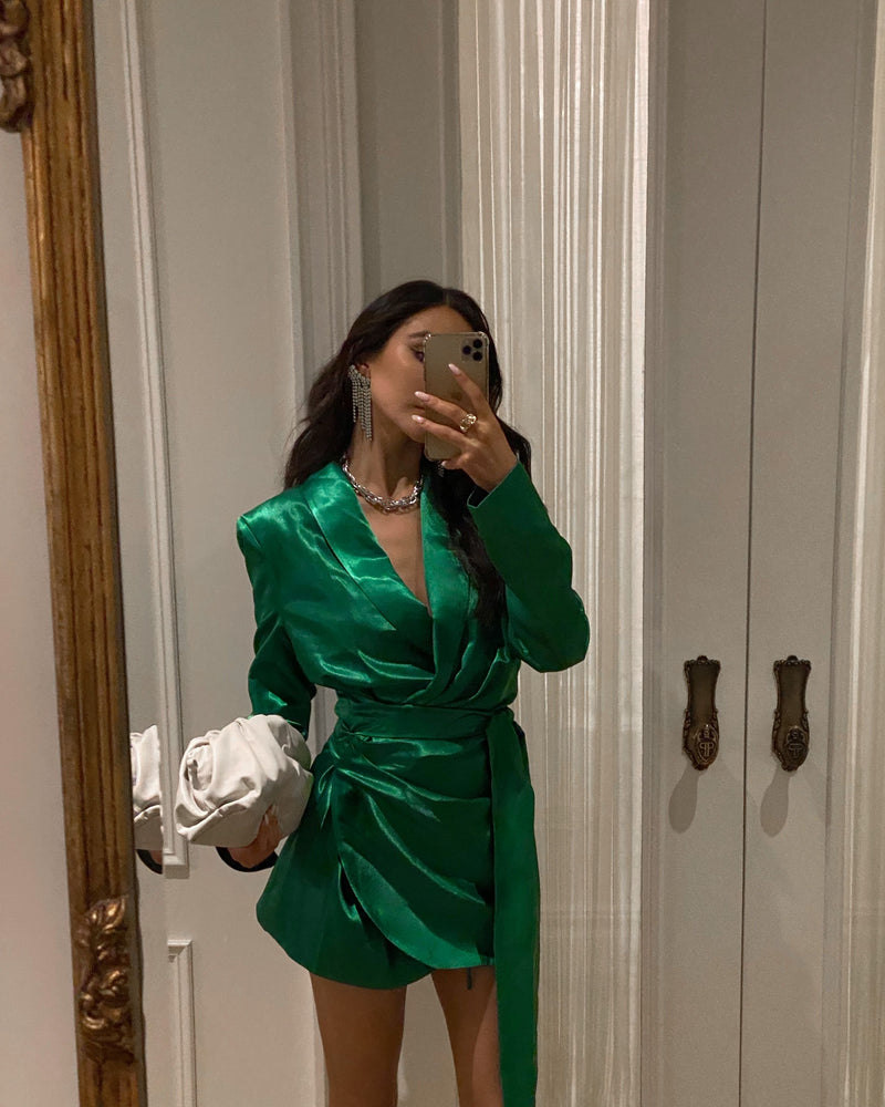 Amore Jacket Dress Emerald Green