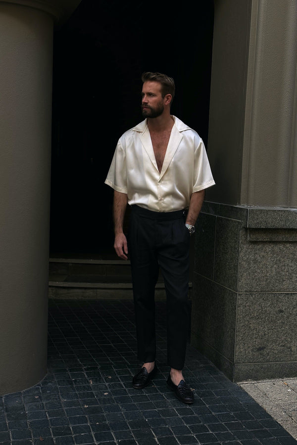 Miami Silk Shirt Ivory White