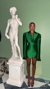Andres Strapless Dress Emerald Green