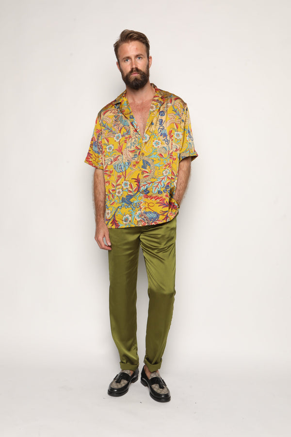 Miami Silk Shirt Yellow Rolando