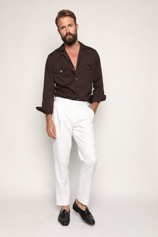 Massimo Safari Shirt Jacket Dark brown
