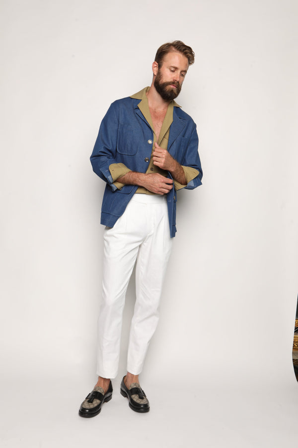 Safari Jacket Denim Cotton Stretch