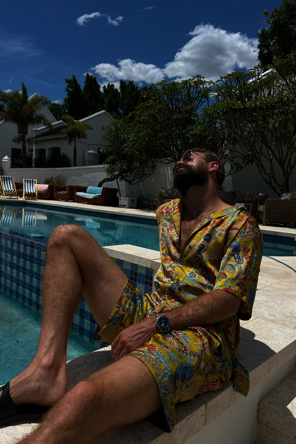 Miami Silk Shirt Yellow Rolando