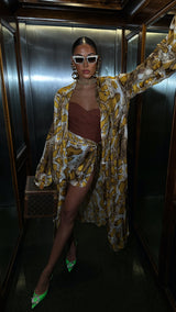 Tulum Robe Python Print
