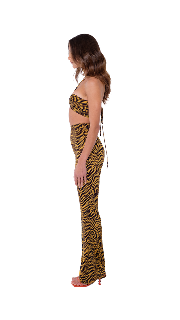 Tulum Flare Pants Gold Zebra
