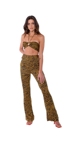 Tulum Flare Pants Gold Zebra