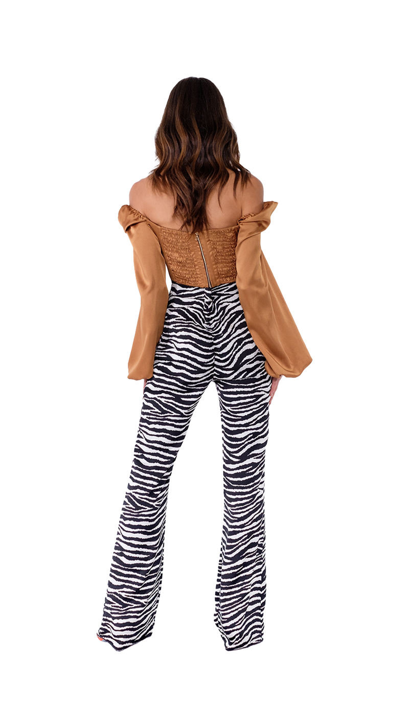 Tulum Flare Pants Zebra