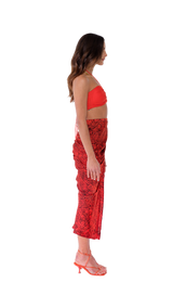 Tulum Bralette Red Linen