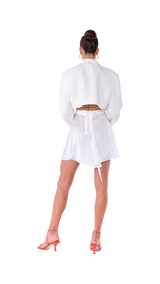 Palermo Wrap Skirt White Linen