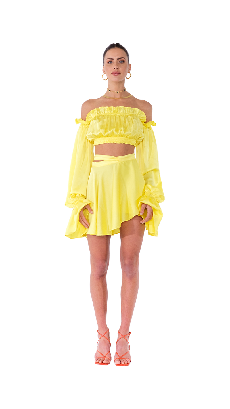 Palermo Wrap Skirt Yellow