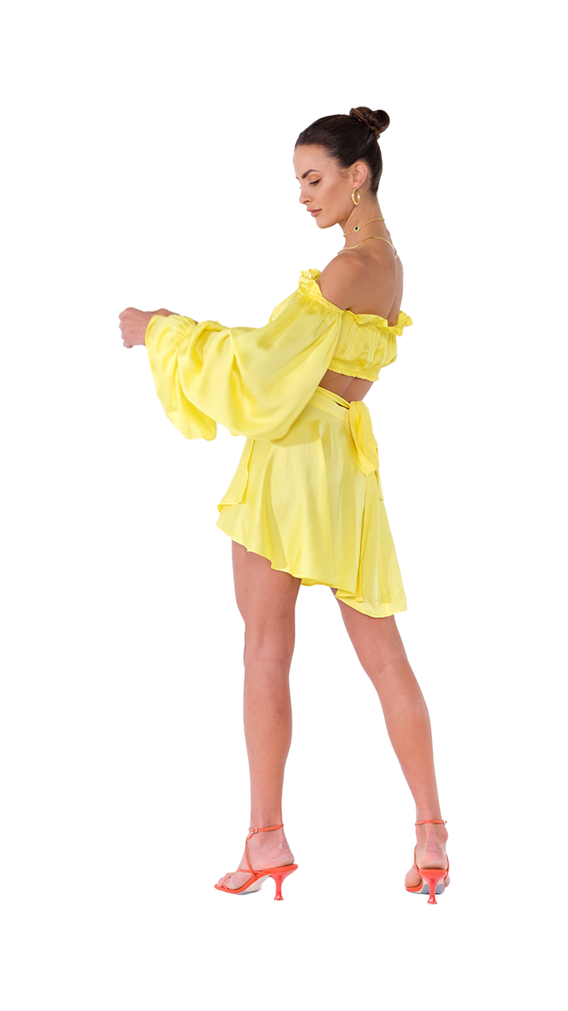 Palermo Wrap Skirt Yellow