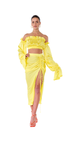 Gitana Top Yellow Silk