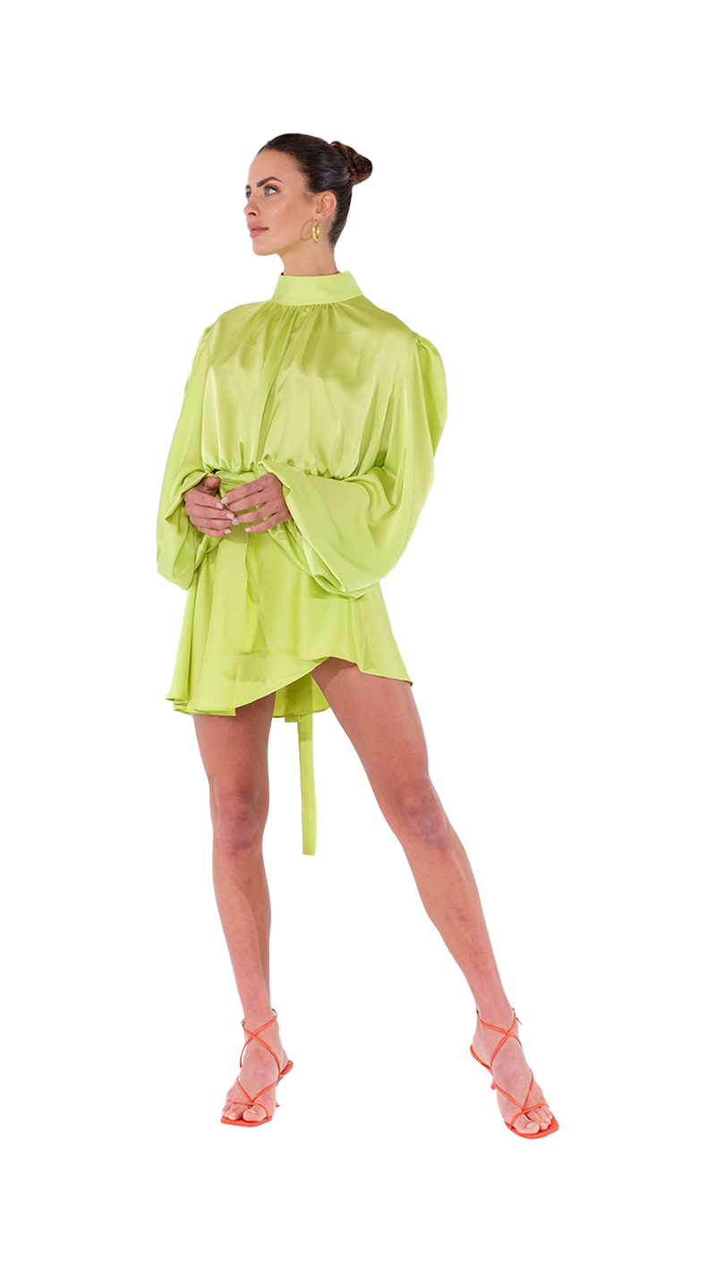 Palermo Wrap Skirt Lime Green