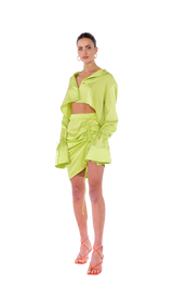Palermo Wrap Skirt Lime Green
