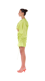 Palermo French Cuff Blouse Lime Green
