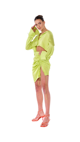 Palermo Wrap Skirt Lime Green