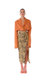 Tulum Roma Ruched Skirt Long Tiger