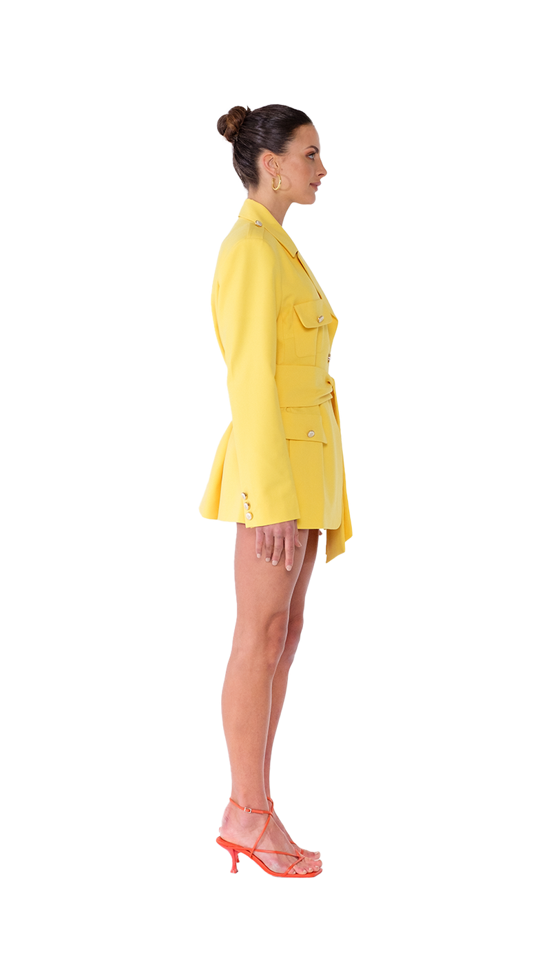 Gloria Safari Jacket Canary Yellow