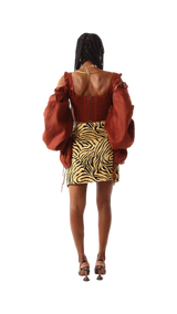 Tulum Mini Skirt Gold Zebra