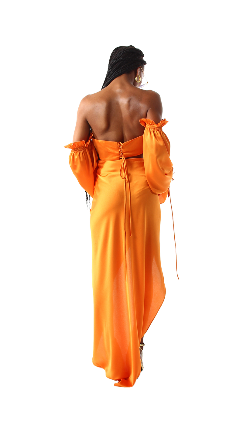 Mykonos Wrap Skirt Burnt Orange