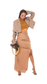 Desnudo Skirt Brown Silk