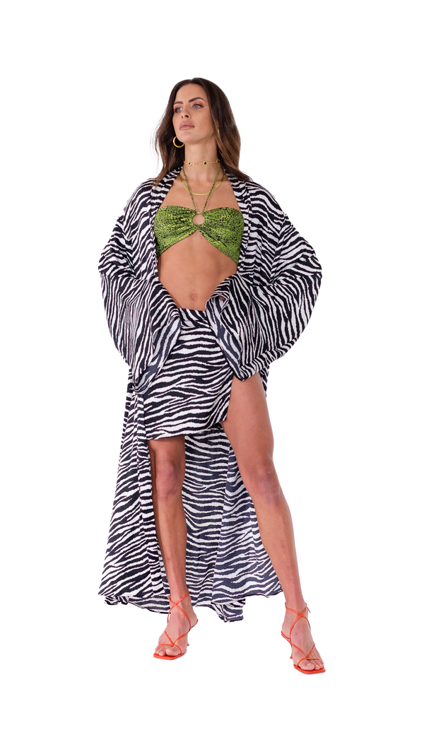Tulum Mini Skirt Zebra