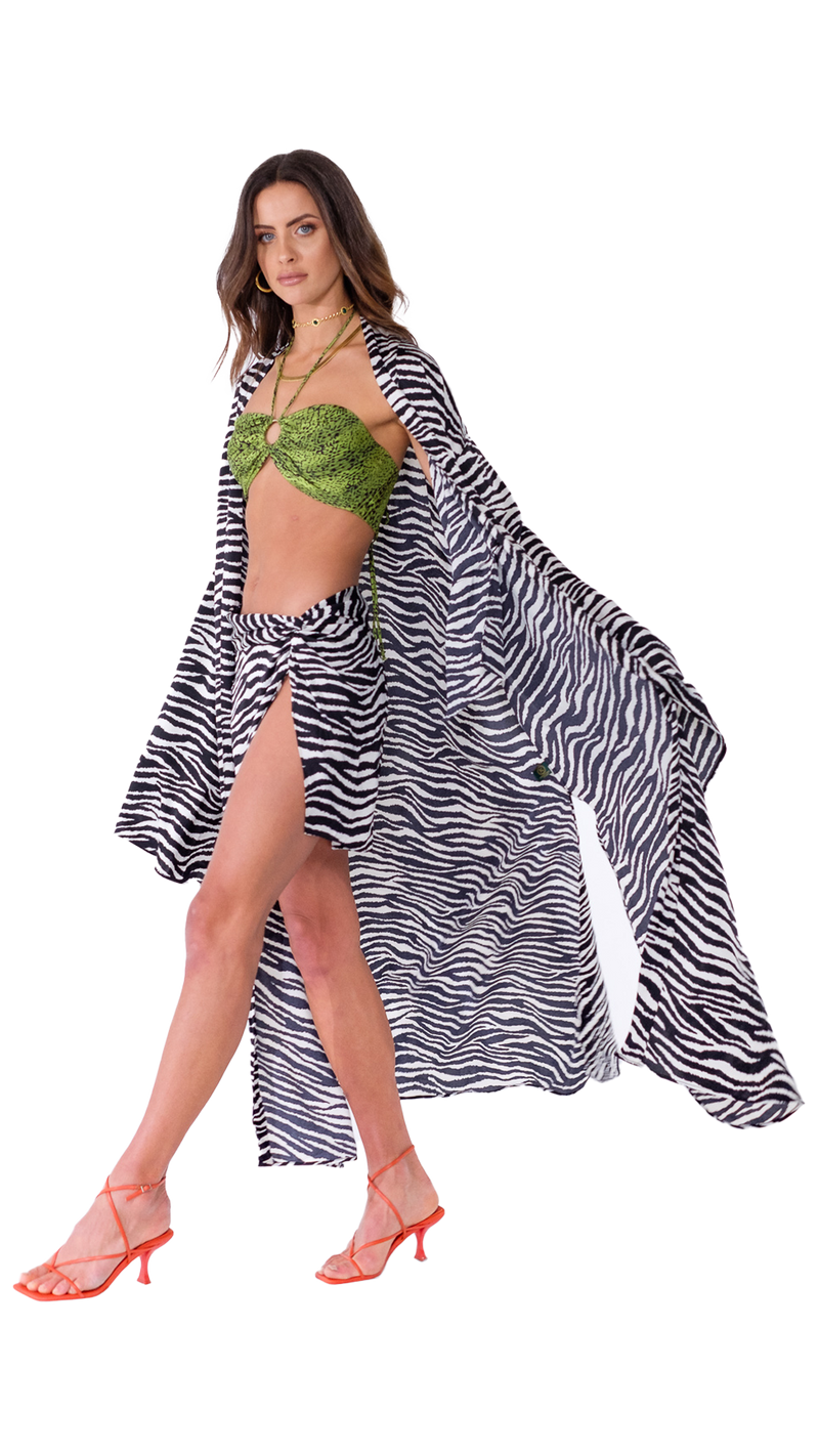 Tulum Mini Skirt Zebra