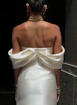 Femme Fatale Mini Zip Skirt Ivory White