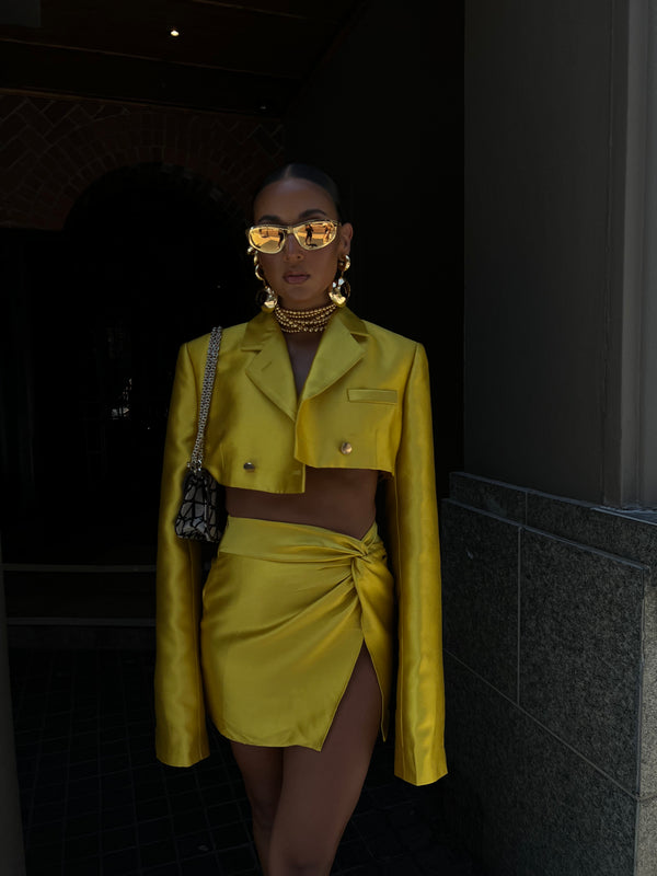 Femme Fatale Box Uomo Jacket Mustard Yellow