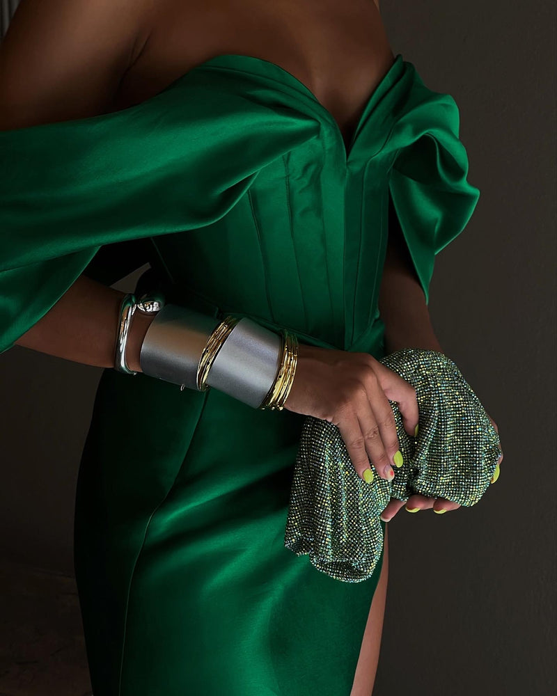 Nina Tulum Mini Skirt Emerald Green