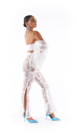 Lacella Pants White Lace