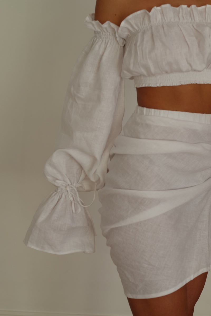 Gitana Top White Linen
